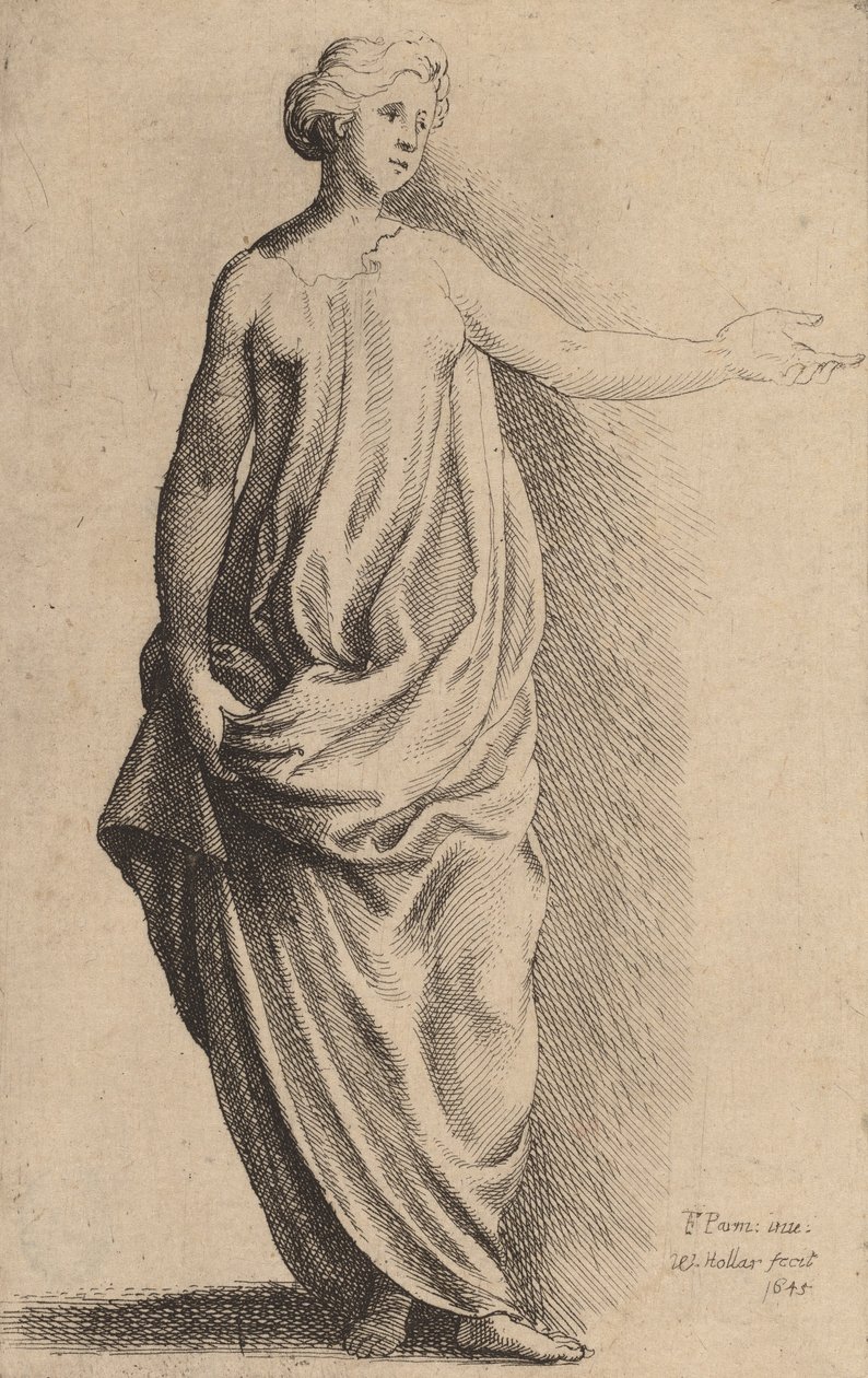Seisova hahmo. tekijältä Wenceslaus Hollar