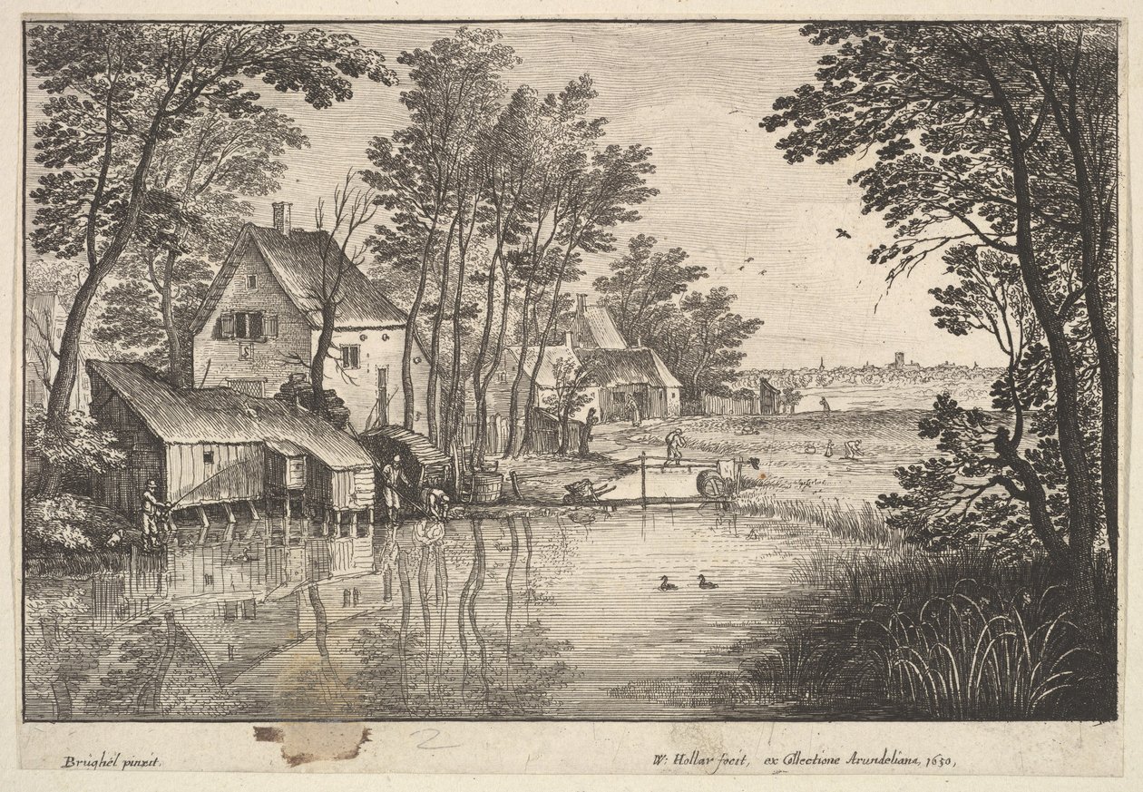 Kalastaja, 1650. tekijältä Wenceslaus Hollar