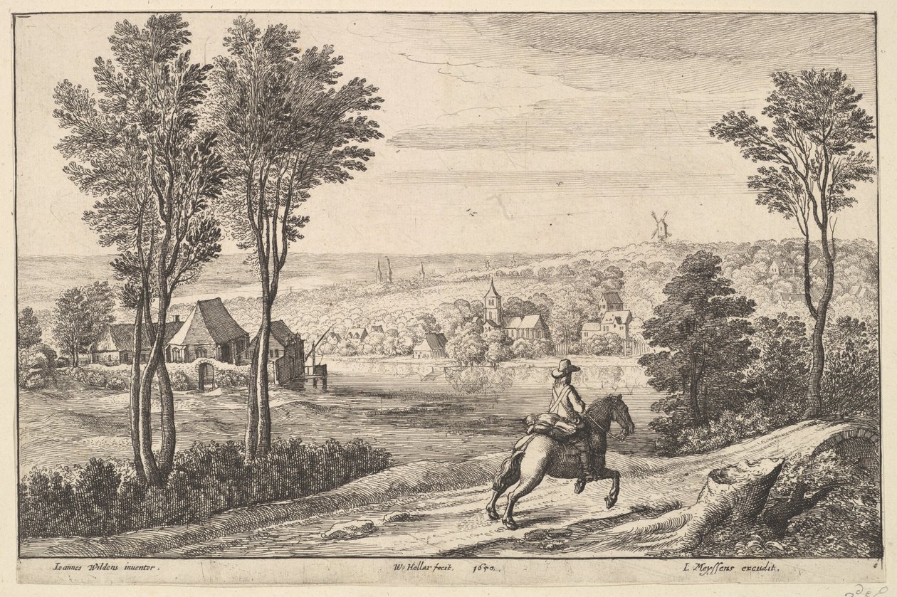 Ratsumies, 1650. tekijältä Wenceslaus Hollar