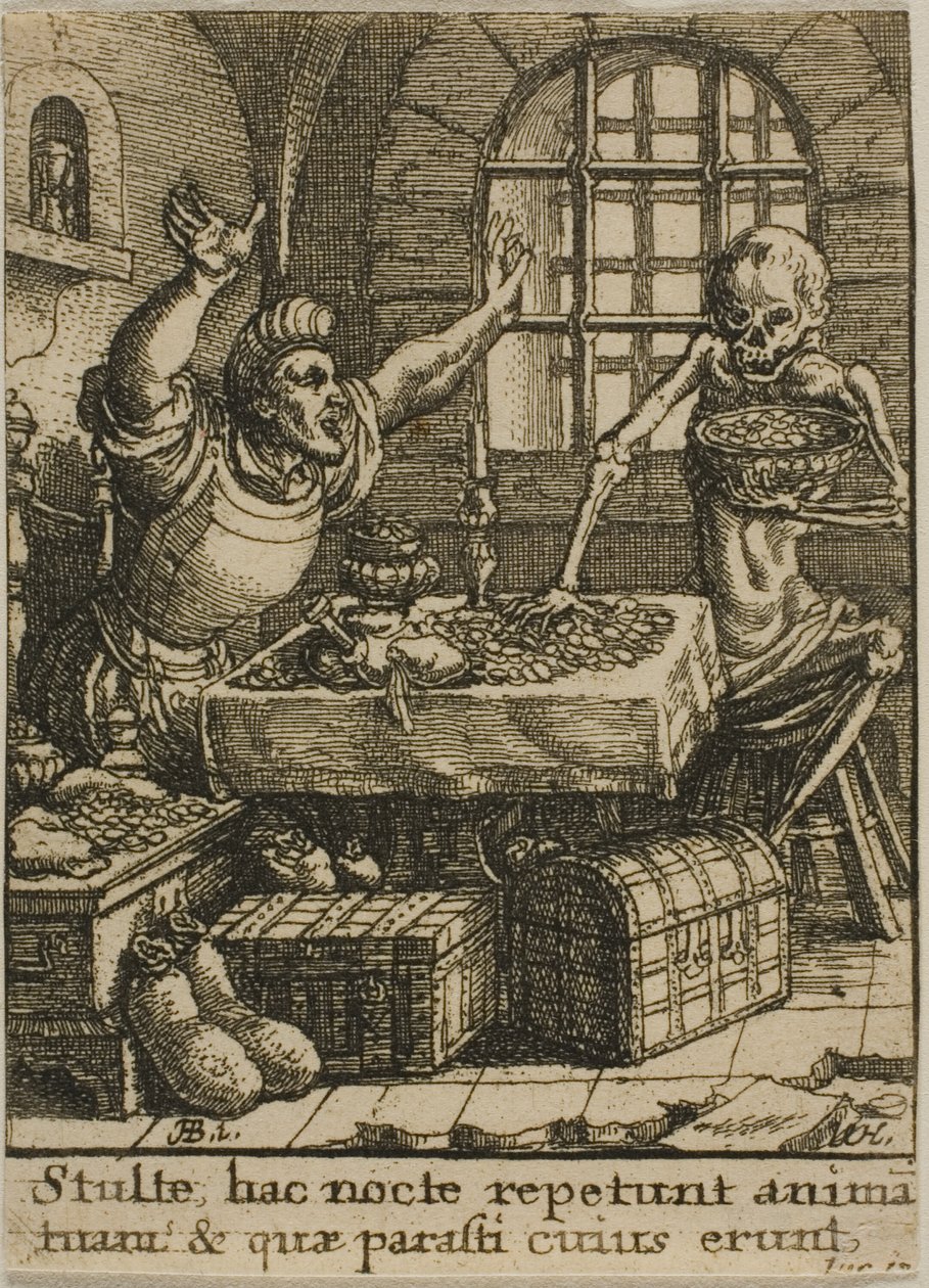 Rikas mies ja kuolema tekijältä Wenceslaus Hollar