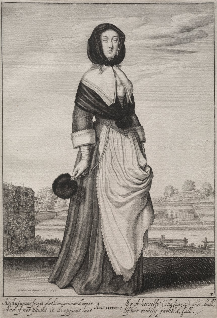 Vuodenajat: Syksy, 1643-1644. tekijältä Wenceslaus Hollar