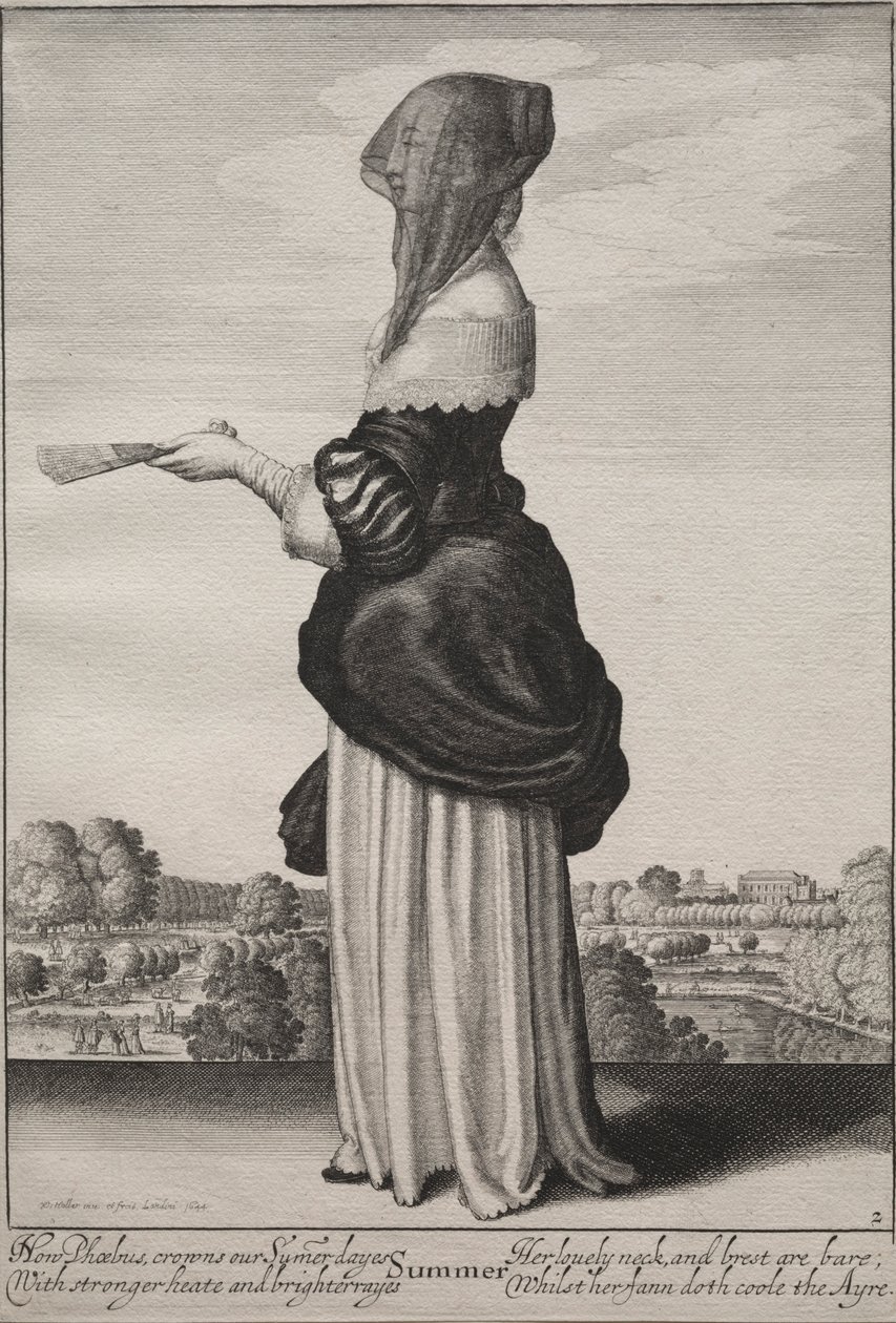 Vuodenajat: Kesä, 1643-1644. tekijältä Wenceslaus Hollar