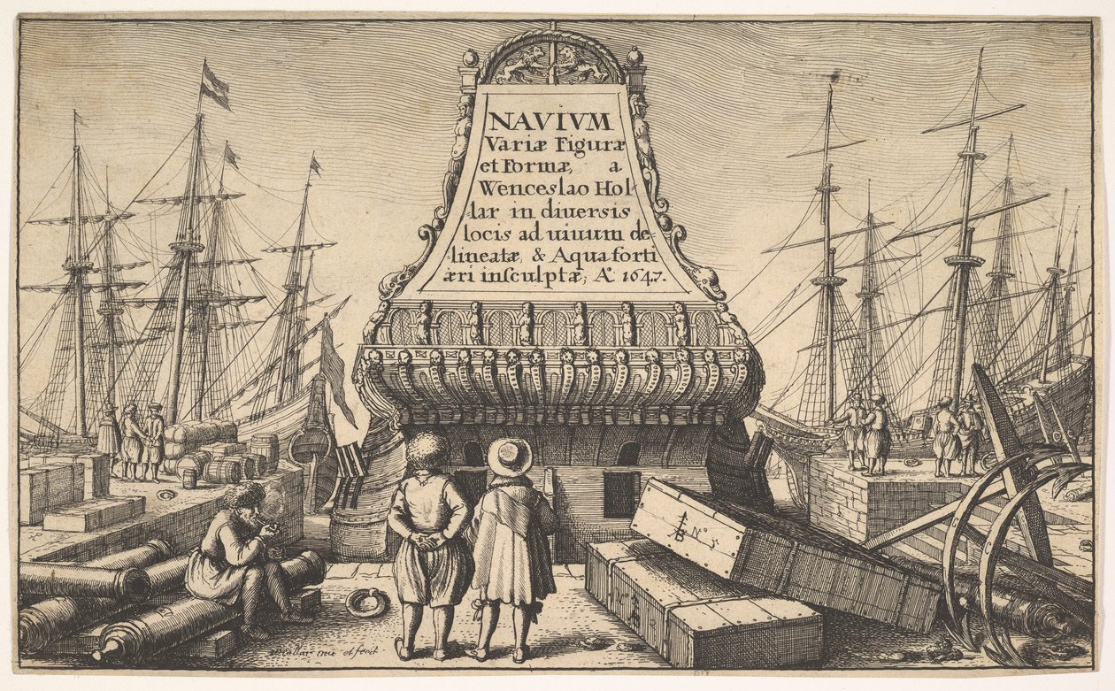 Nimilehti: Hollantilaiset laivat, 1647. tekijältä Wenceslaus Hollar