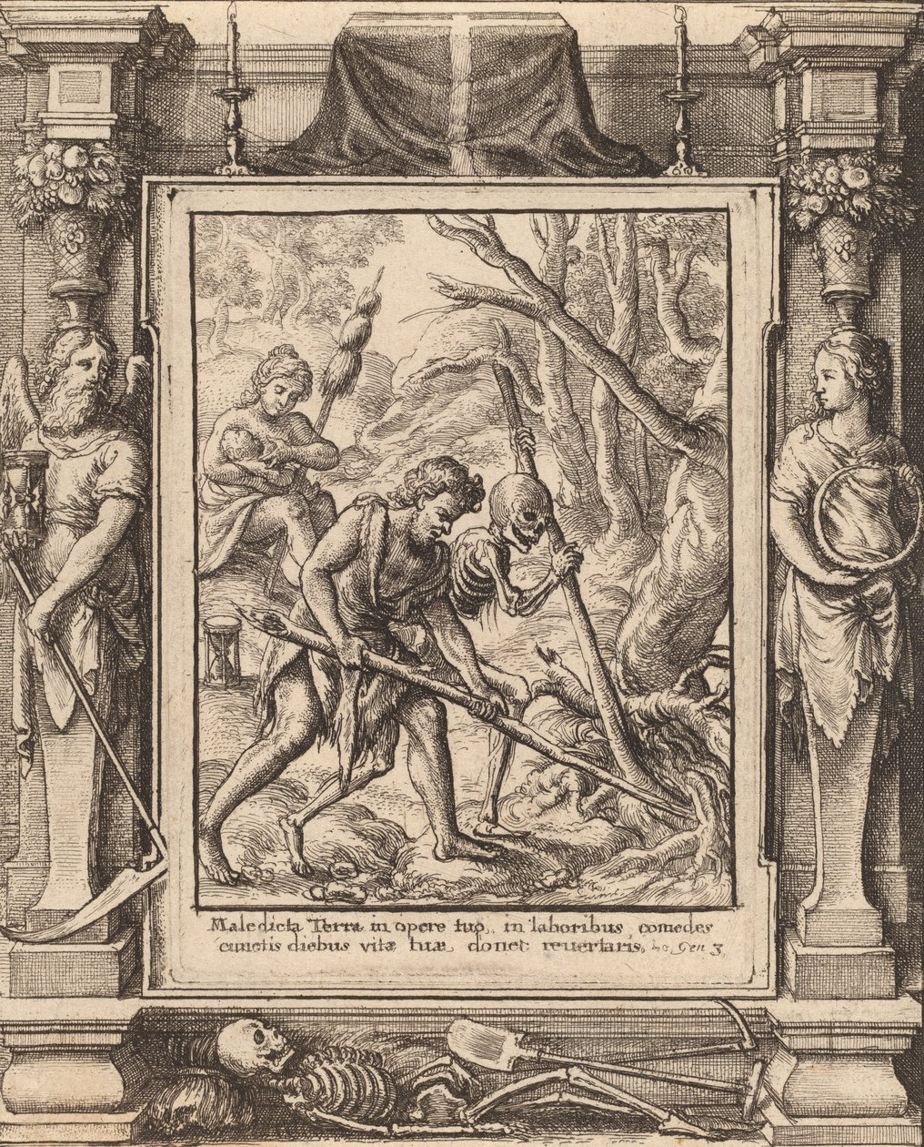 Kun Adam Delved, 1651. tekijältä Wenceslaus Hollar