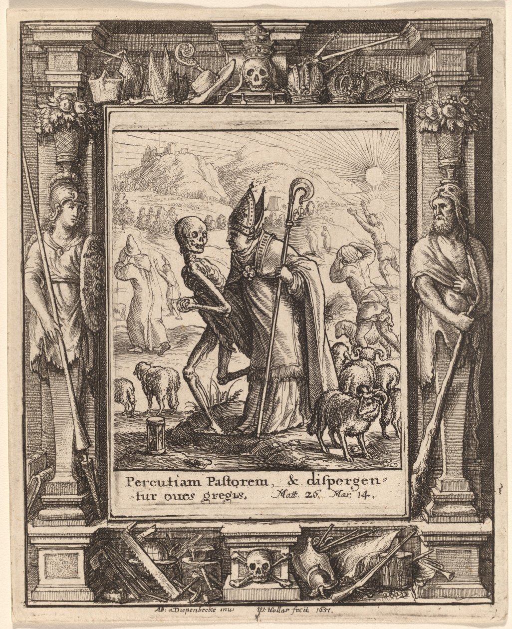 Piispa tekijältä Wenceslaus Hollar after Hans Holbein the Younger after Abraham van Diepenbeeck