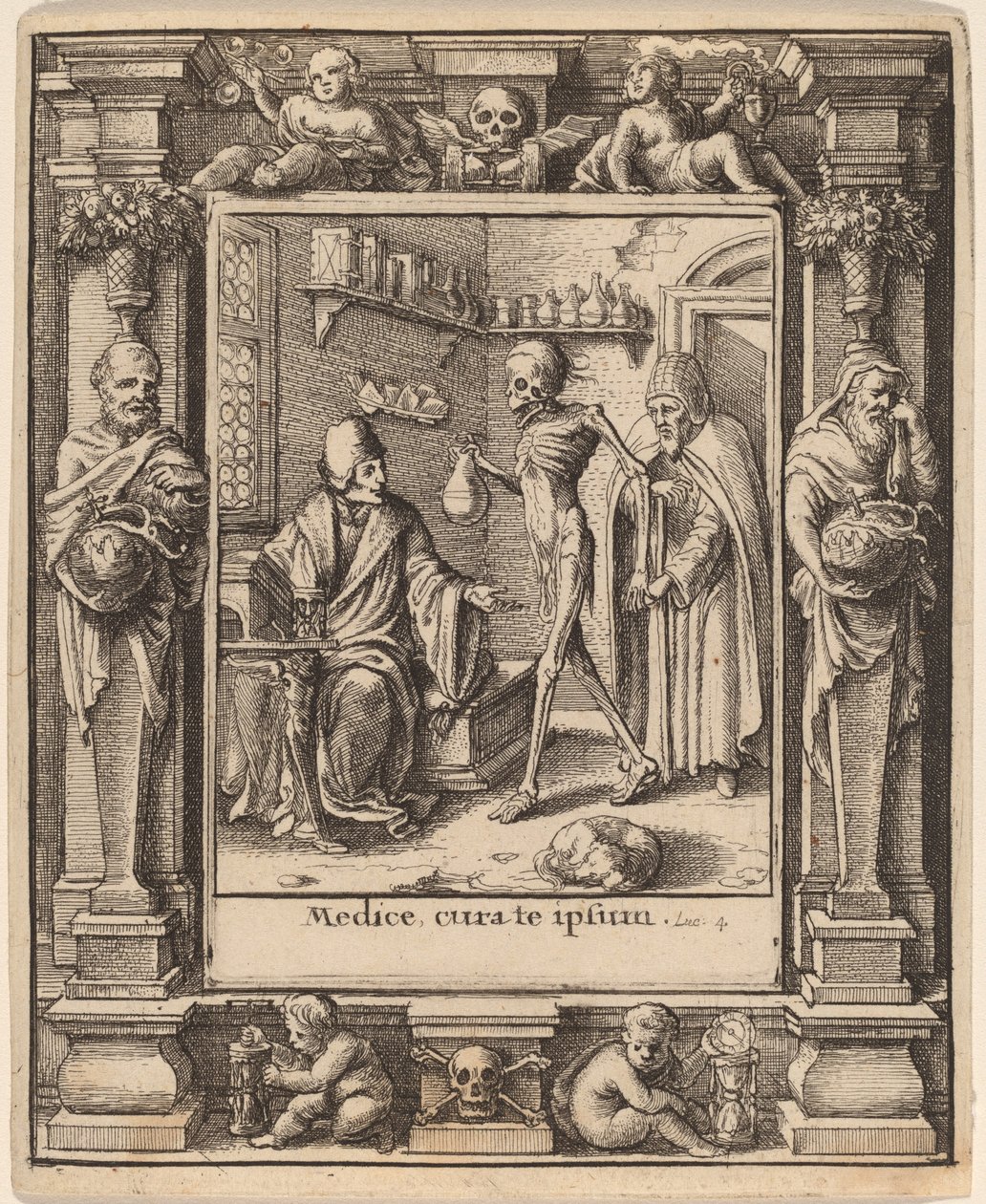 Lääkäri tekijältä Wenceslaus Hollar after Hans Holbein the Younger after Abraham van Diepenbeeck