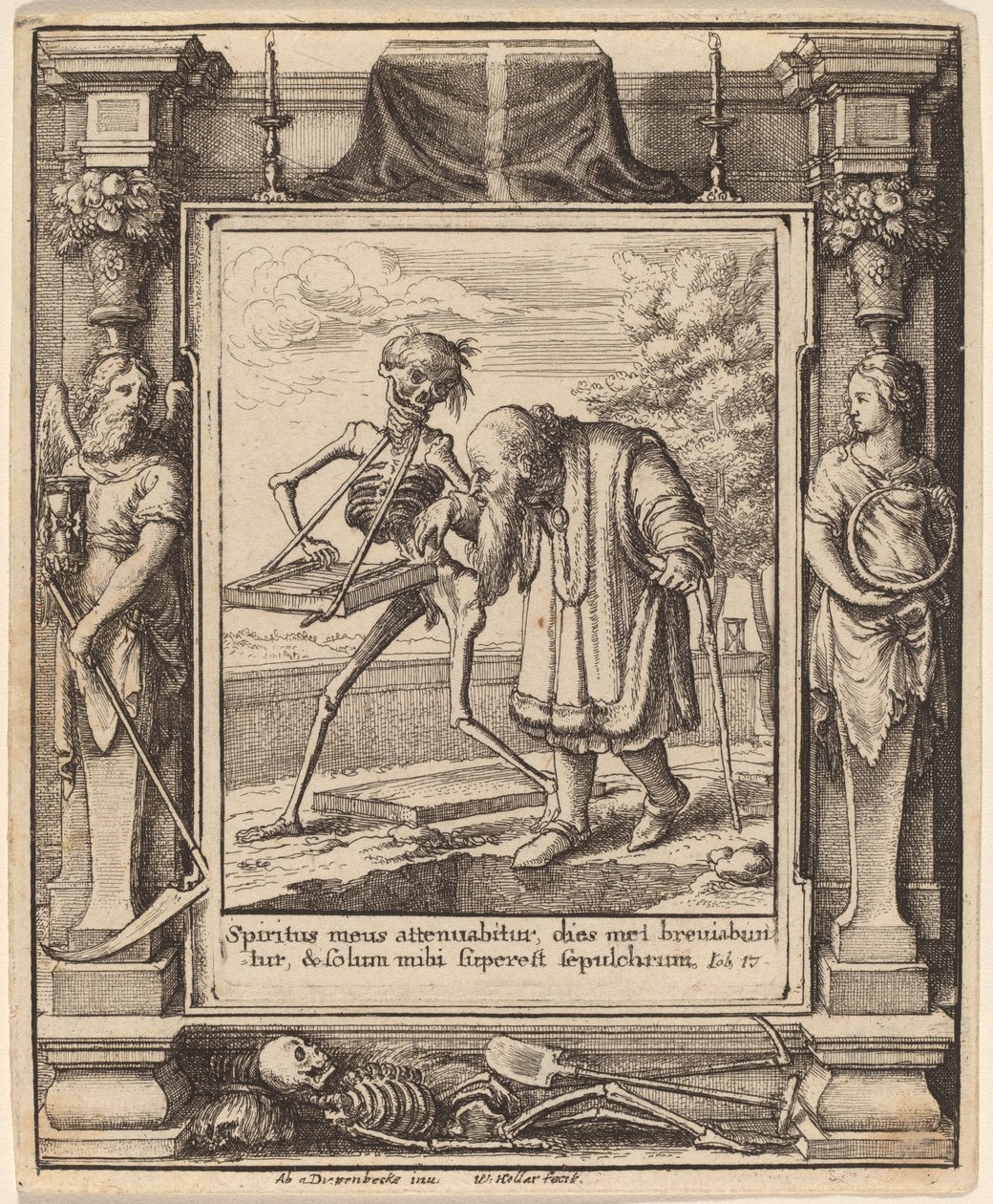 Vanha mies tekijältä Wenceslaus Hollar after Hans Holbein the Younger after Abraham van Diepenbeeck