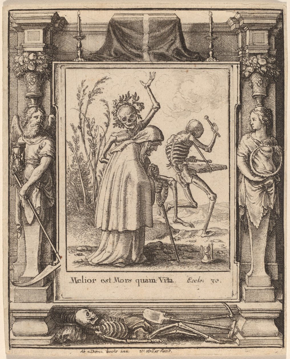 Vanha nainen tekijältä Wenceslaus Hollar after Hans Holbein the Younger after Abraham van Diepenbeeck