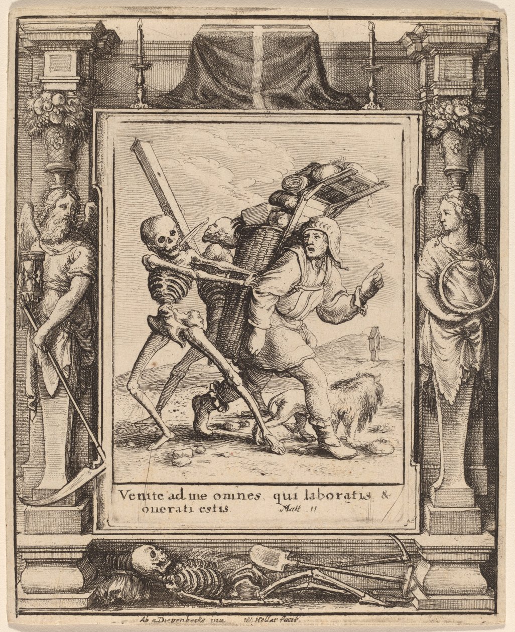 Kaupustelija tekijältä Wenceslaus Hollar after Hans Holbein the Younger after Abraham van Diepenbeeck