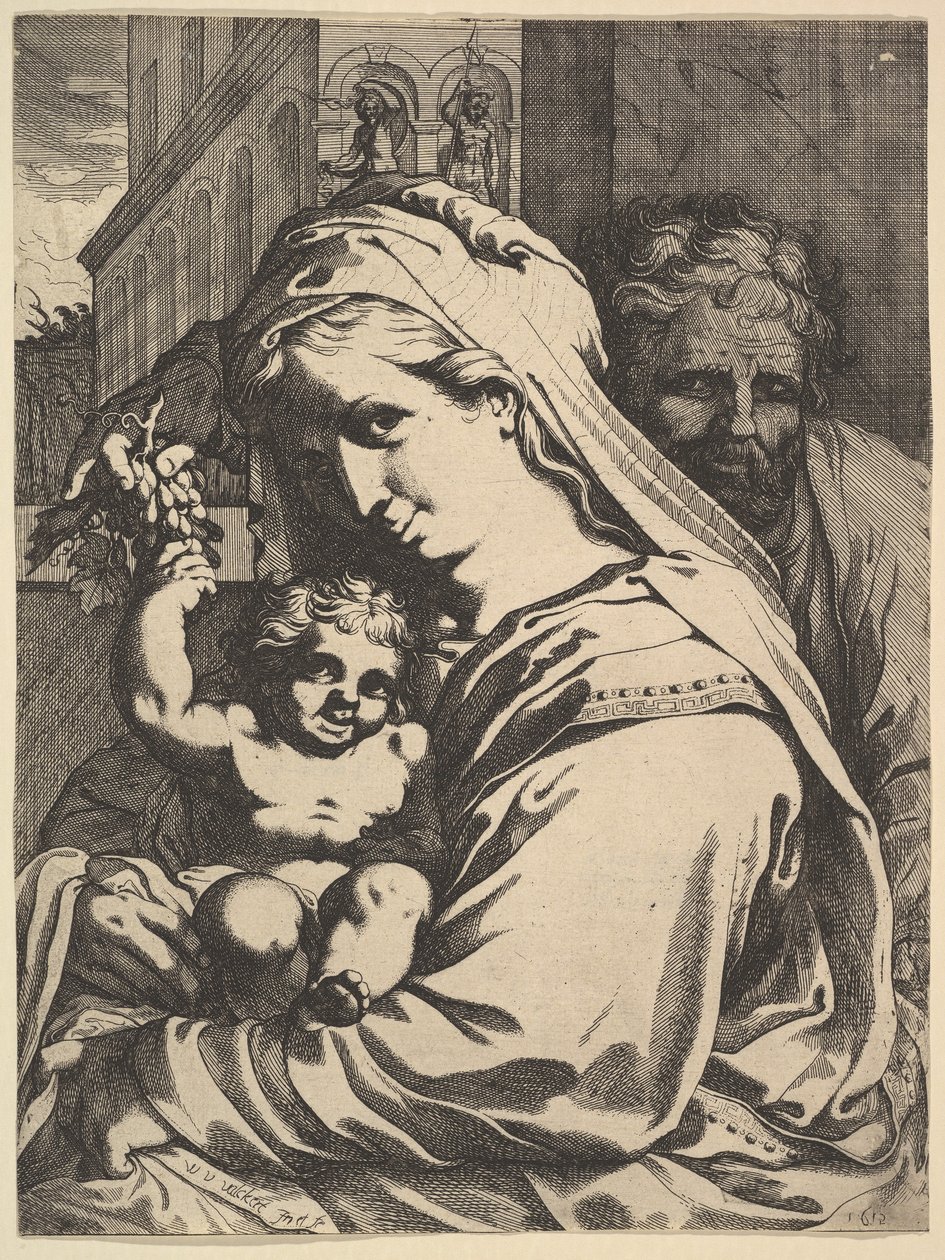 Pyhä perhe, 1612. tekijältä Werner Jacobsz. van den Valckert