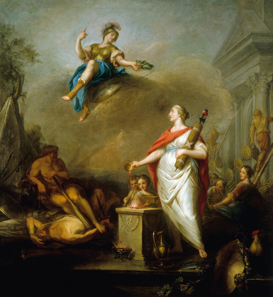 Allegoria vuoden 1789, 1796 vallankumouksesta. tekijältä Wilbault