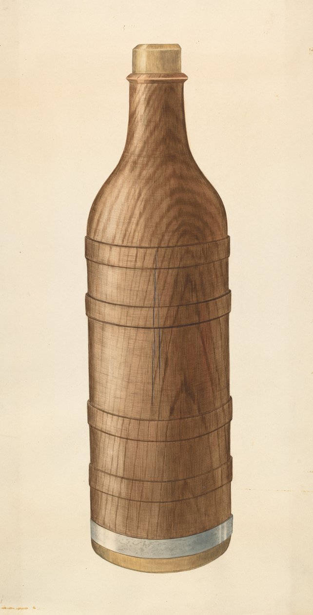Puinen viinipullo, c. 1938. tekijältä Wilbur M Rice