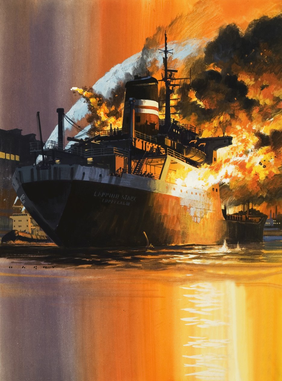Blazing Ship tekijältä Wilf (20th century) Hardy
