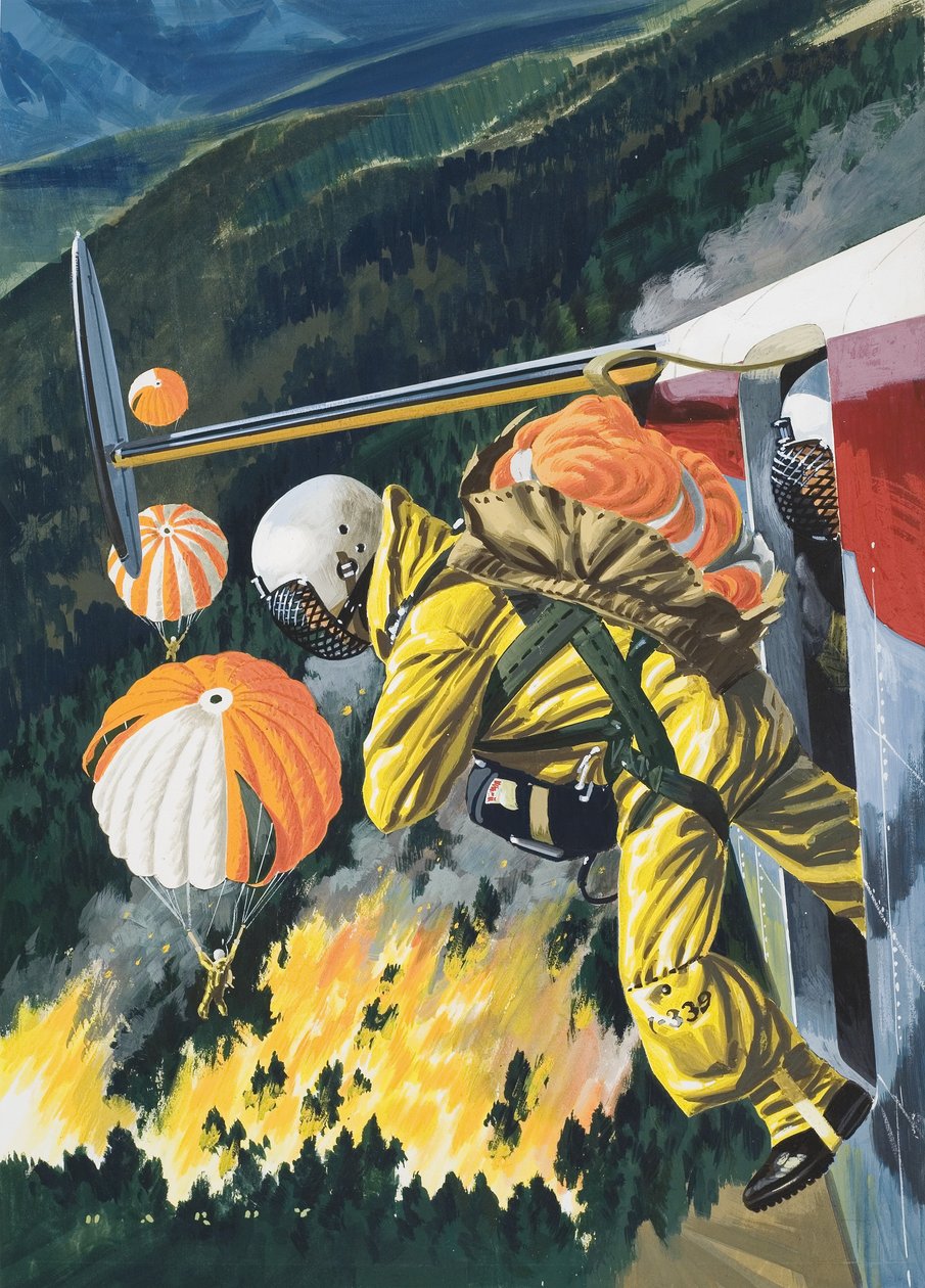 Laskuvarjohyppääjät tekijältä Wilf (20th century) Hardy