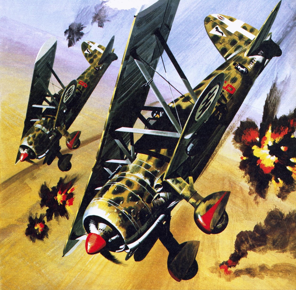 Kaksi Fiat CR 42 tekijältä Wilf (20th century) Hardy