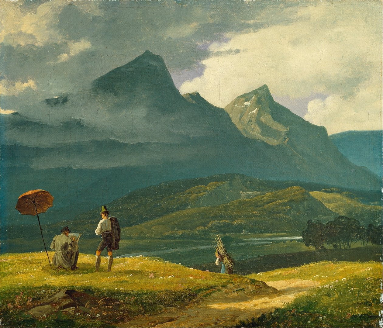 Vuoristomaisema. tekijältä Wilhelm Bendz