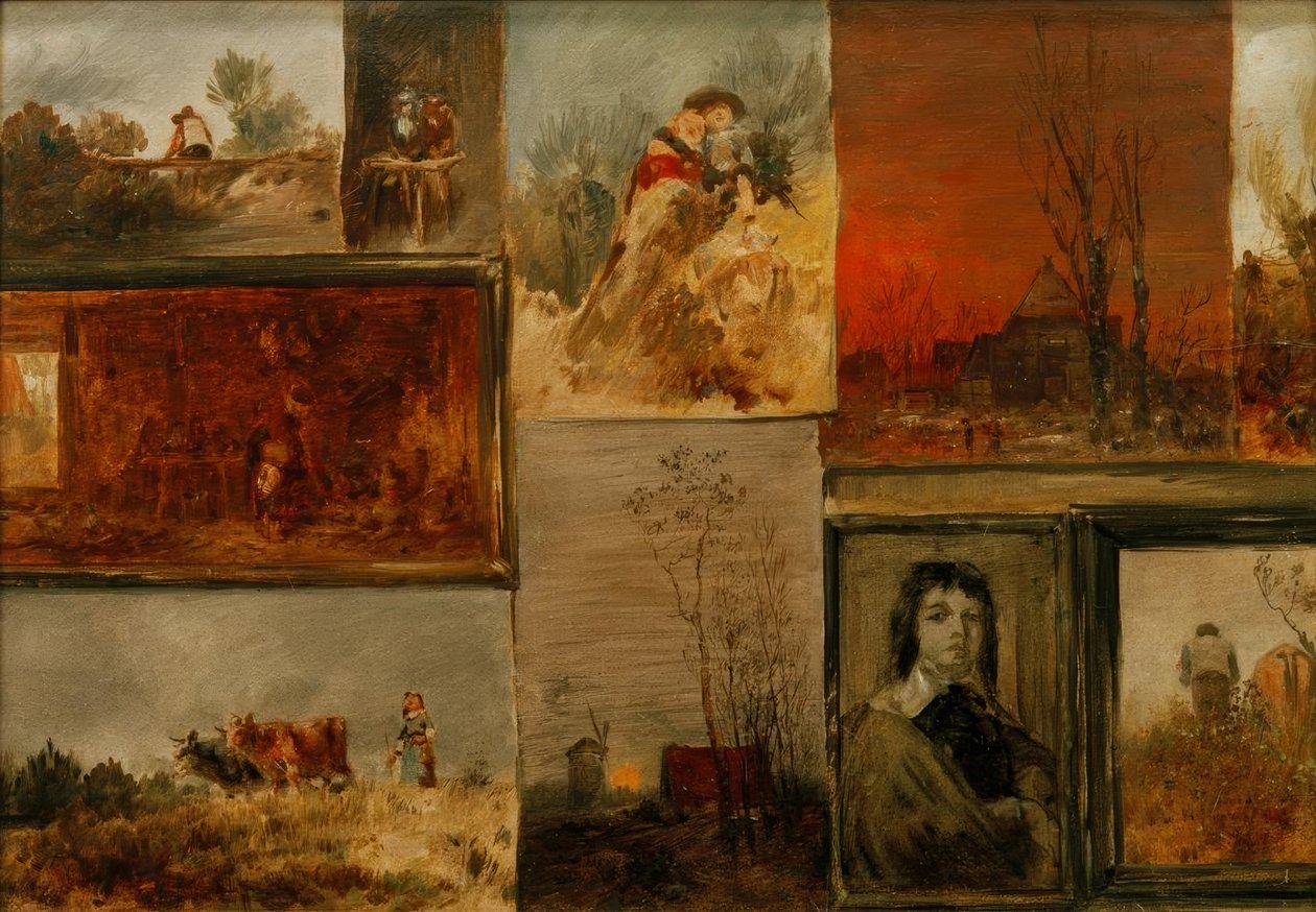 Sammelkuva mit 9 Studien tekijältä Wilhelm Busch