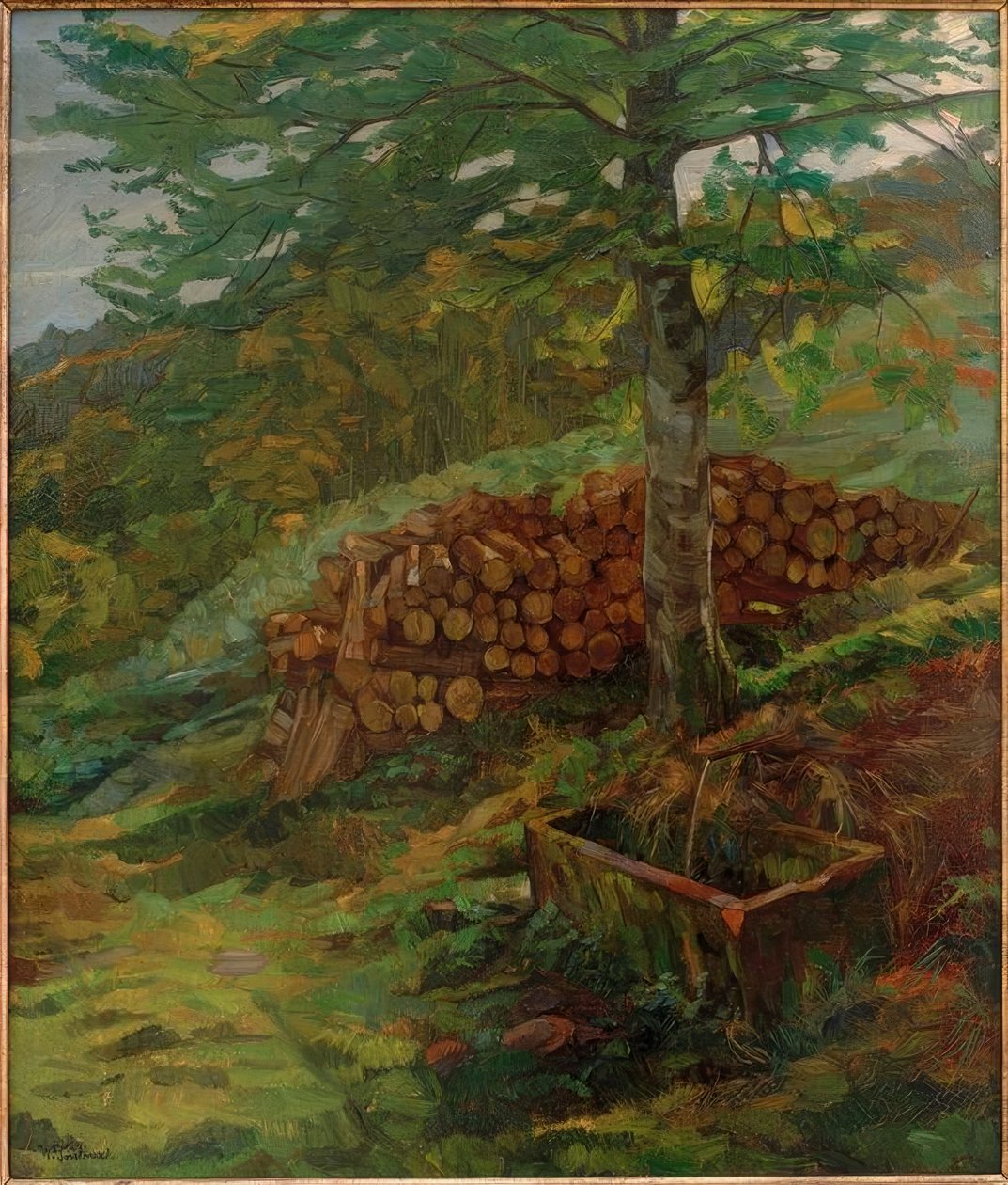 Siegfried-Brunnen Odenwaldissa tekijältä Wilhelm Trübner