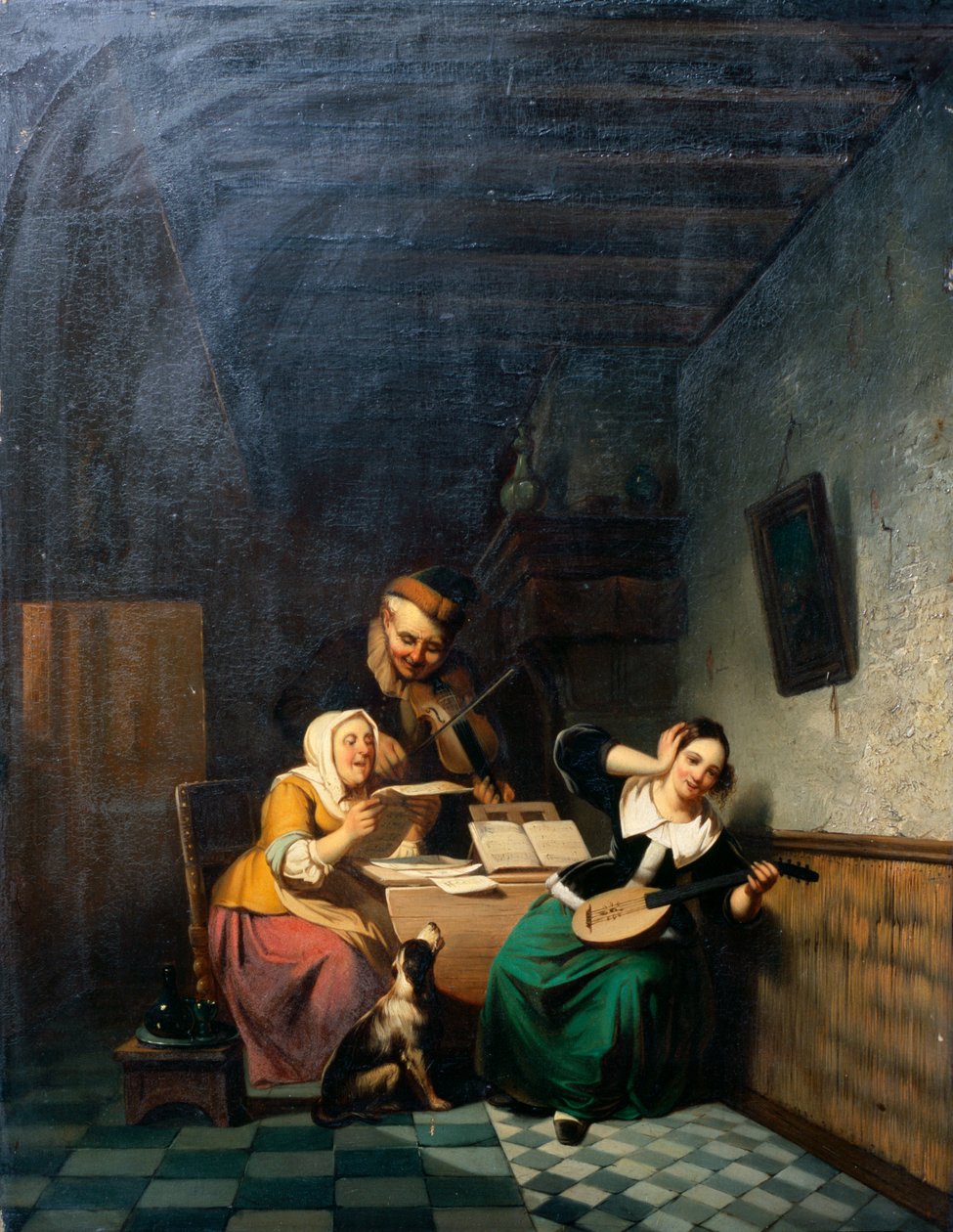 Musiikkijuhlat (öljy kankaalle) tekijältä Wilhelm J. Schumann