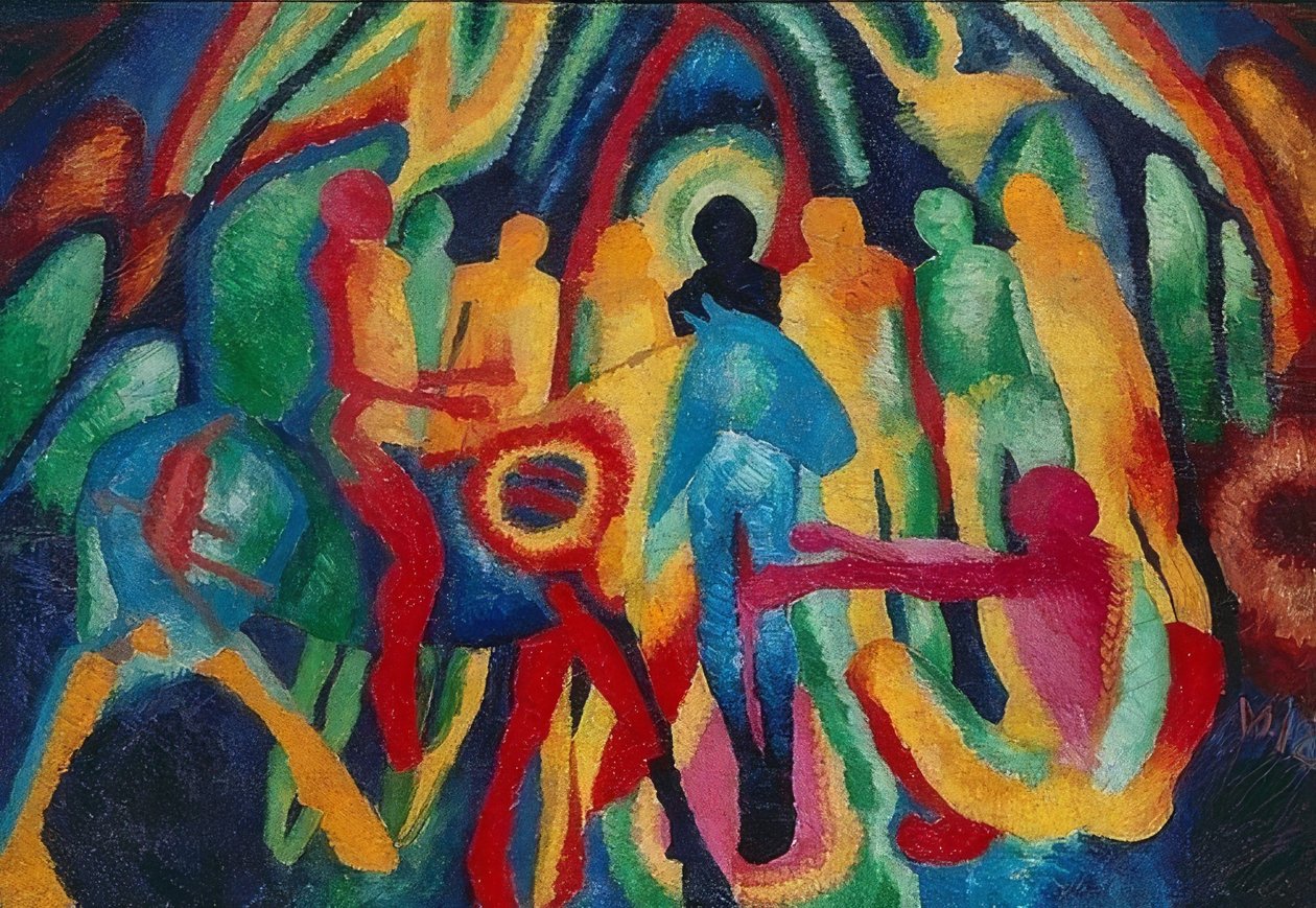Pääsy Jerusalemiin. 1912 tekijältä Wilhelm Morgner