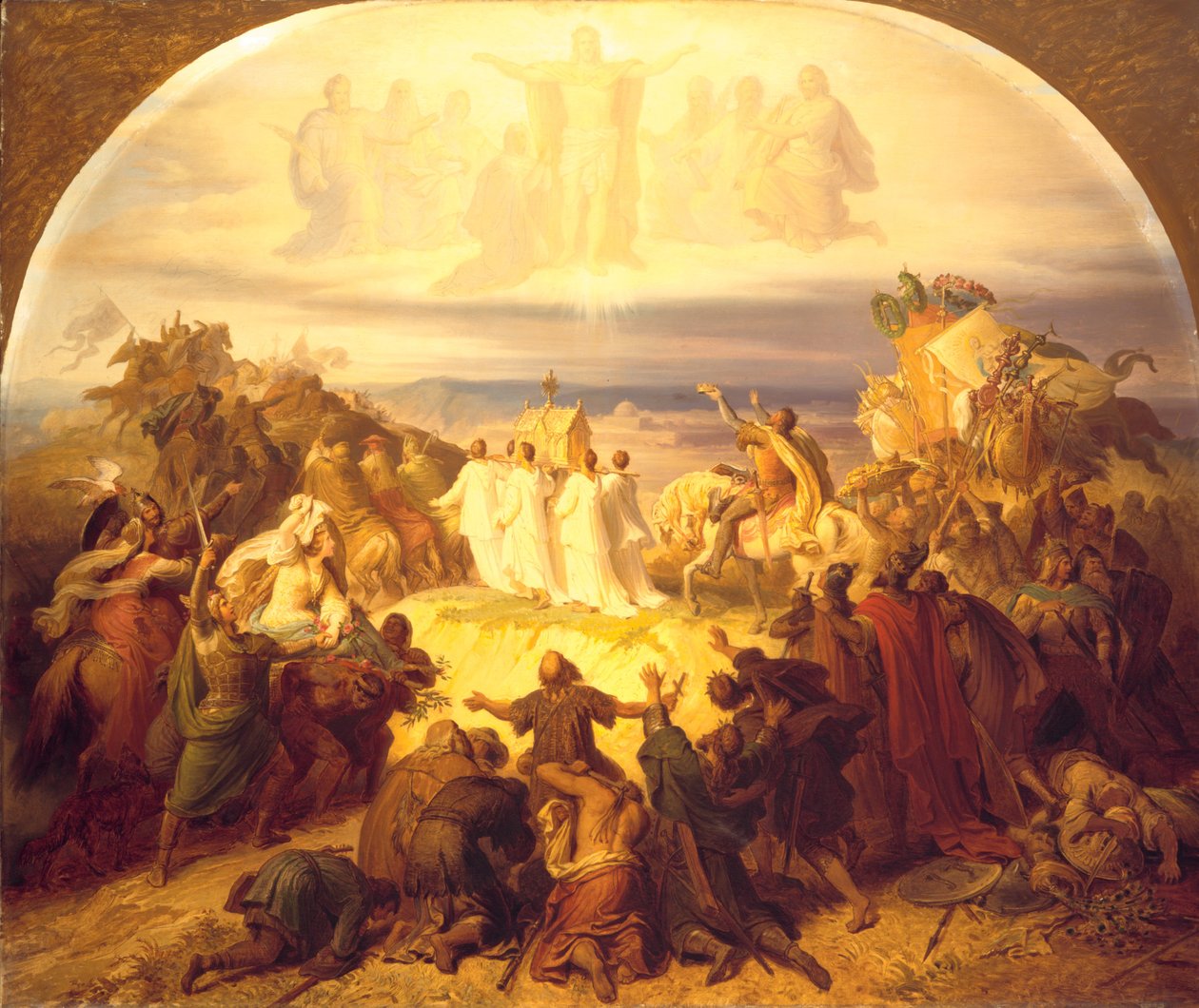 aRistiretkeläiset ennen Jerusalemia. tekijältä Wilhelm von Kaulbach