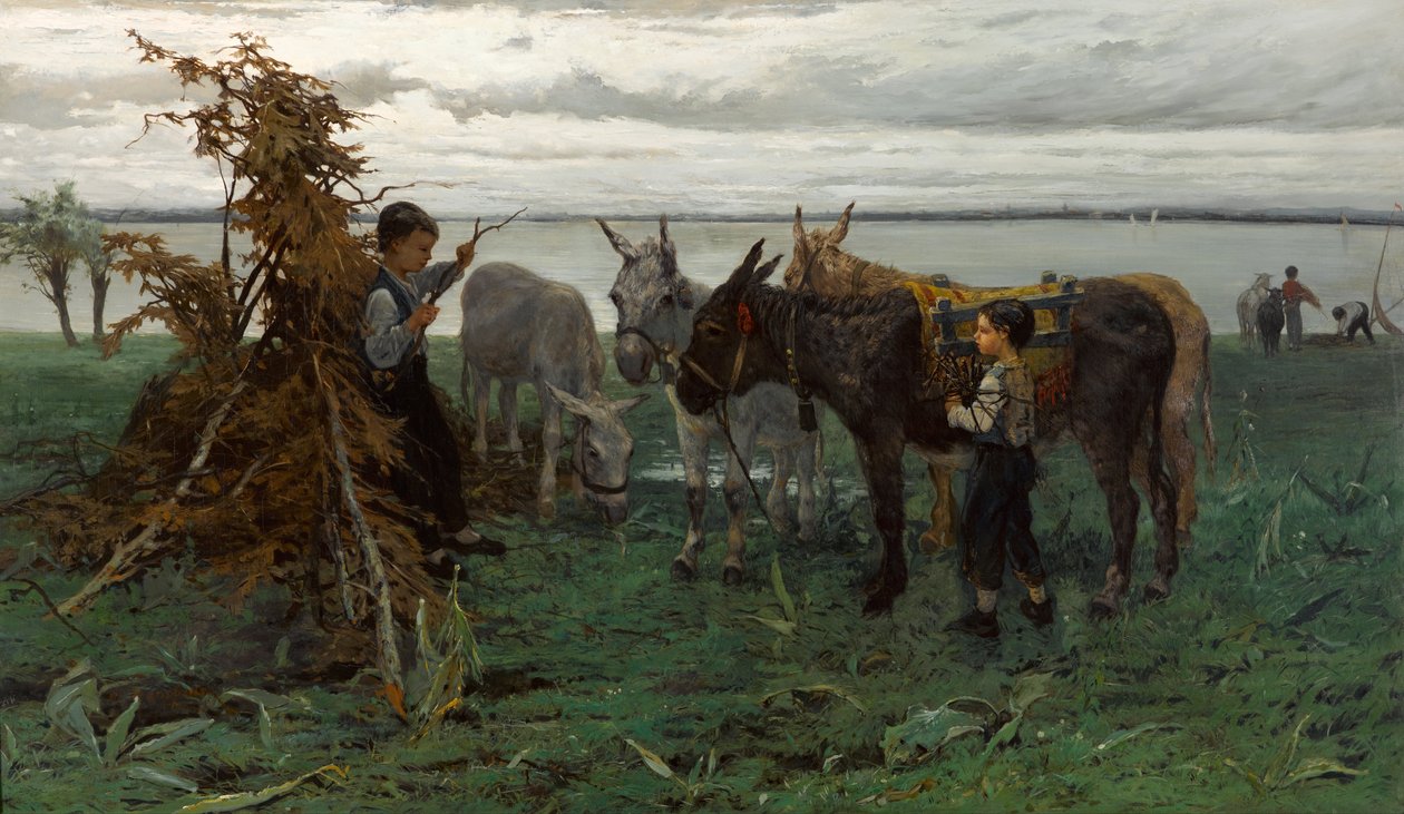 Pojat, jotka paimentavat aaseja tekijältä Willem Maris