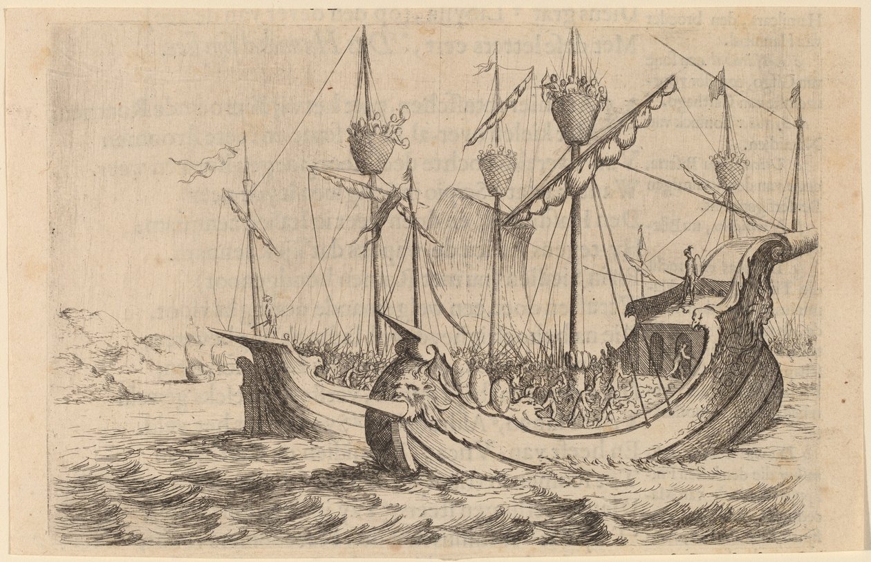 Hannibalin laivasto taistelee rhodialaisia vastaan, 1634. tekijältä Willem Basse