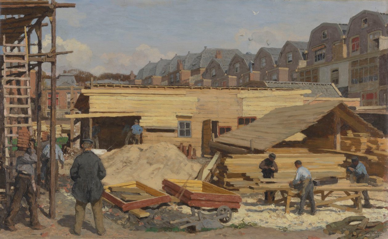 Rakenteilla olevat talot, 1895. tekijältä Willem Bastiaan Tholen