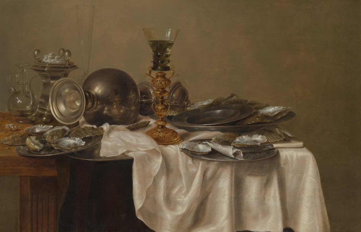 Aamiainen asetelma tekijältä Willem Claesz. Heda