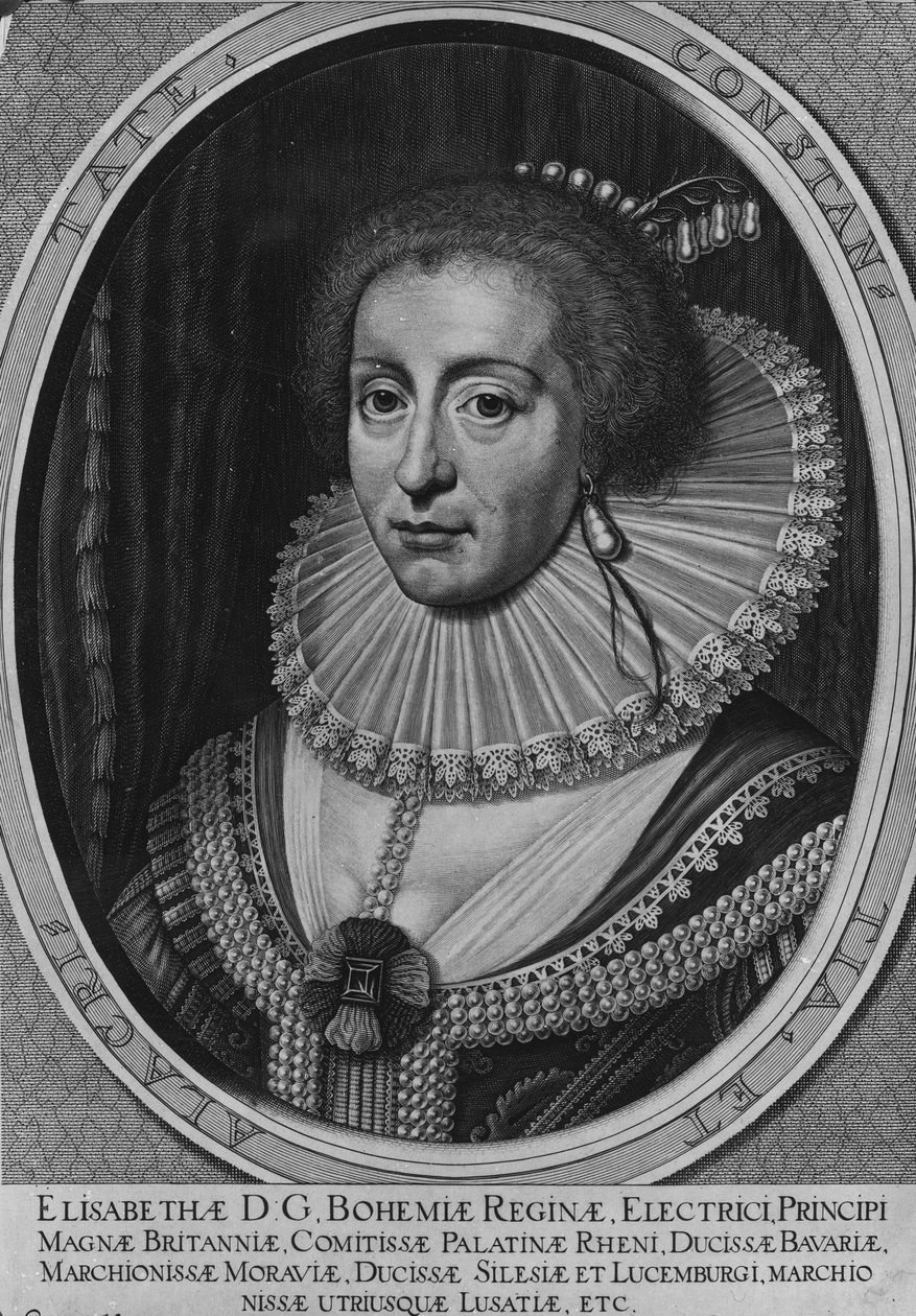Elizabeth, Böömin kuningatar, 1630 tekijältä Willem Hondius