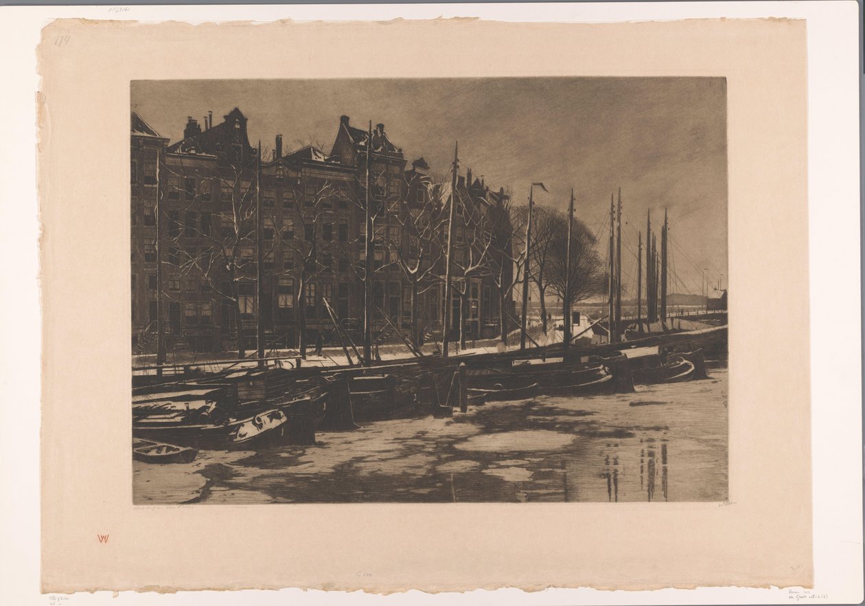 Sisällä Amsterdam, lumella Sisällä II tekijältä Willem Arnoldus Witsen