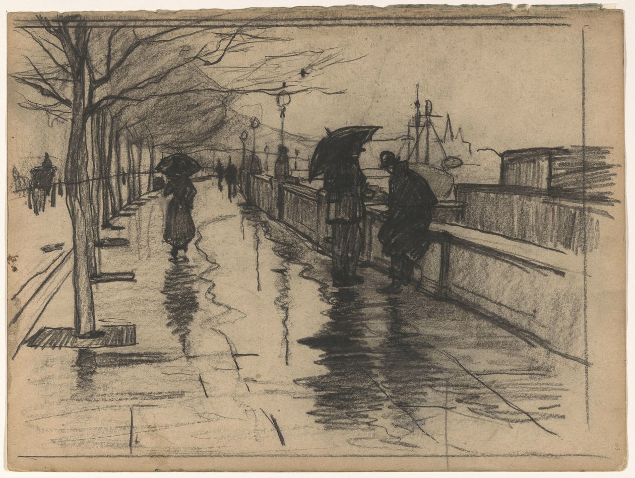 Rain, Thames Embarkment Lontoossa tekijältä Willem Arnoldus Witsen
