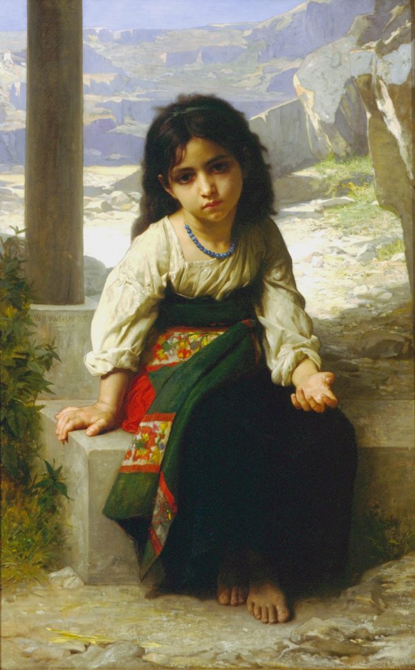 Pieni kerjäläisnainen (1880) tekijältä William Adolphe Bouguereau
