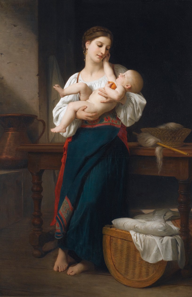 Premières caresse tekijältä William Adolphe Bouguereau