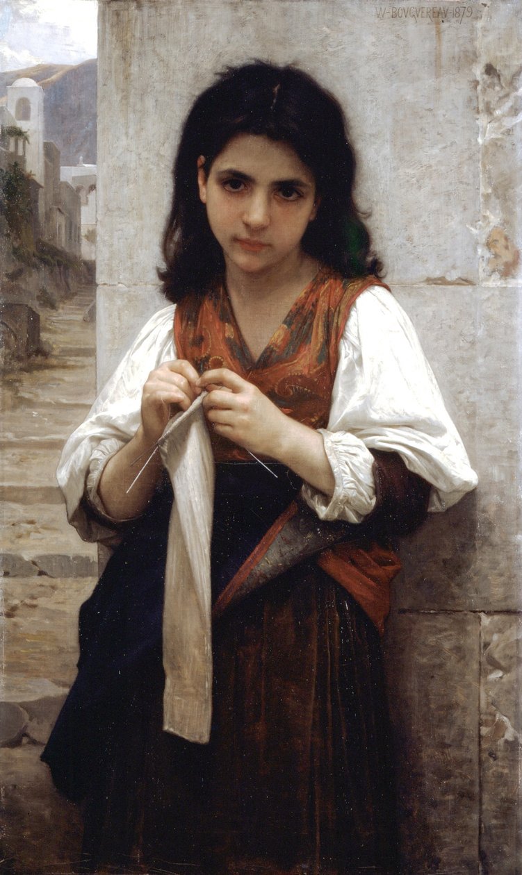 Tricoteuse tekijältä William Adolphe Bouguereau