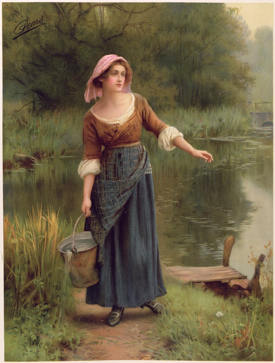 Maalaismainen kaunotar, Pears Annual -lehdestä, 1912 tekijältä William Affleck