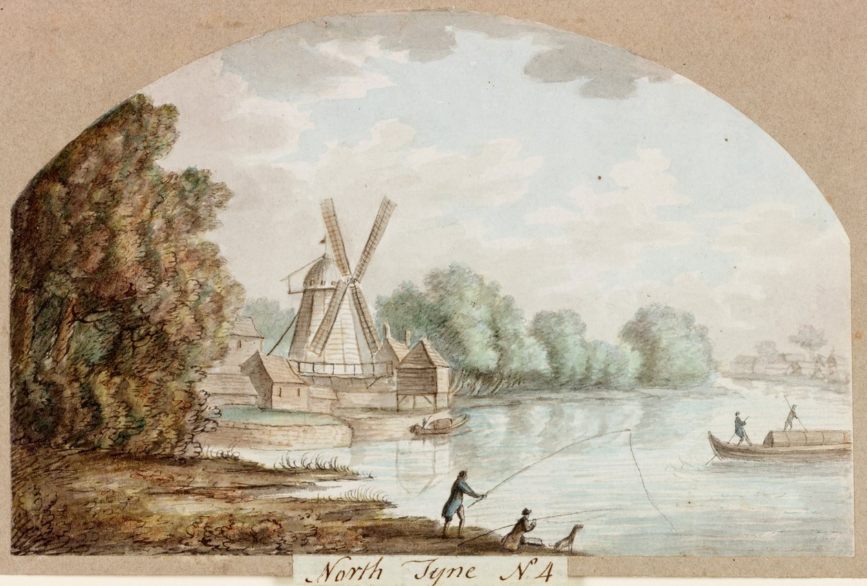 North Tyne No. 4 (lyijykynä ja akvarelli paperille) tekijältä William Beilby