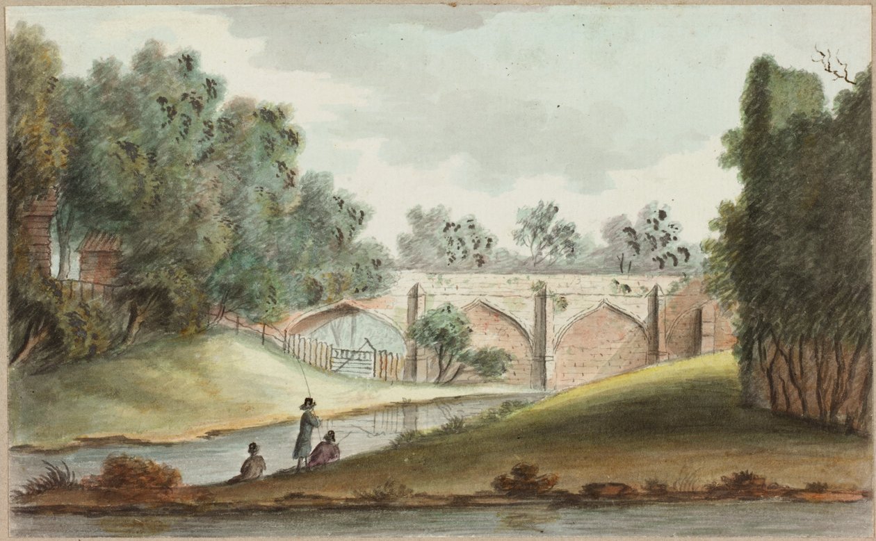 Northumberland View (kynä ja akvarelli paperille) tekijältä William Beilby