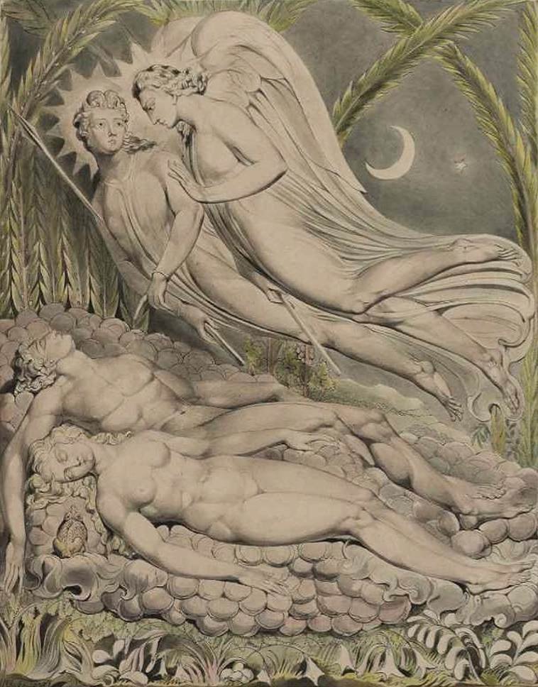 Aadam ja Eeva nukkuvat tekijältä William Blake