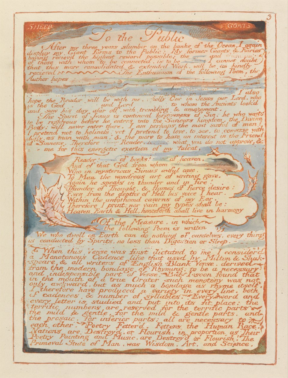 Jerusalem, levy 3, yleisölle .... tekijältä William Blake
