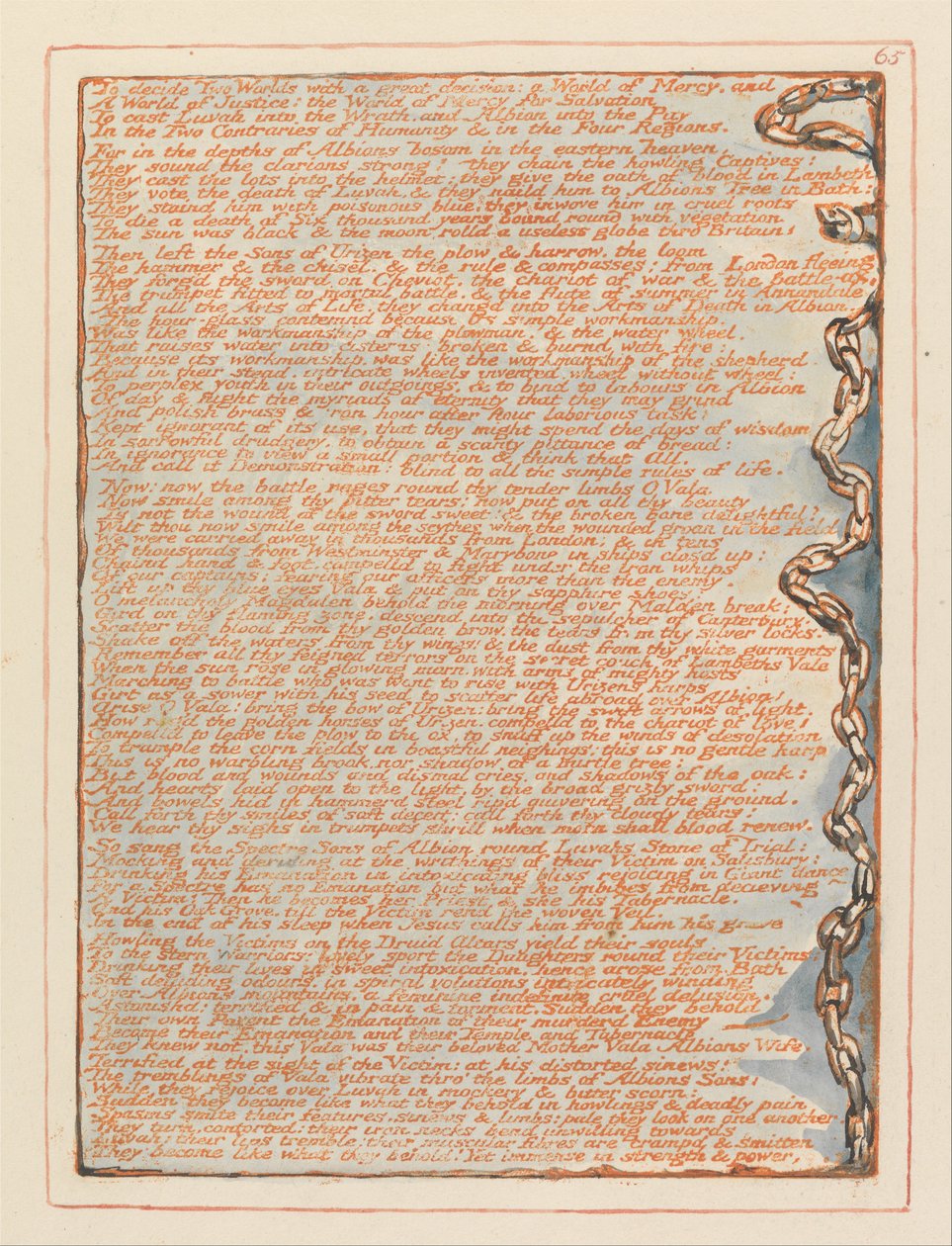 Jerusalem, levy 65, päättää kaksi maailmaa..... tekijältä William Blake