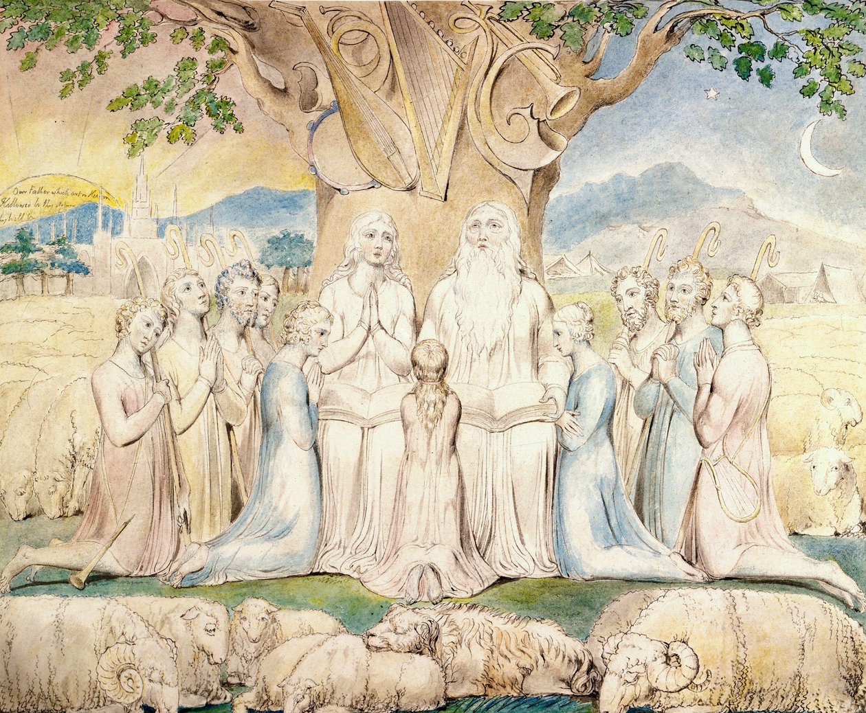 Job ja hänen perheensä tekijältä William Blake