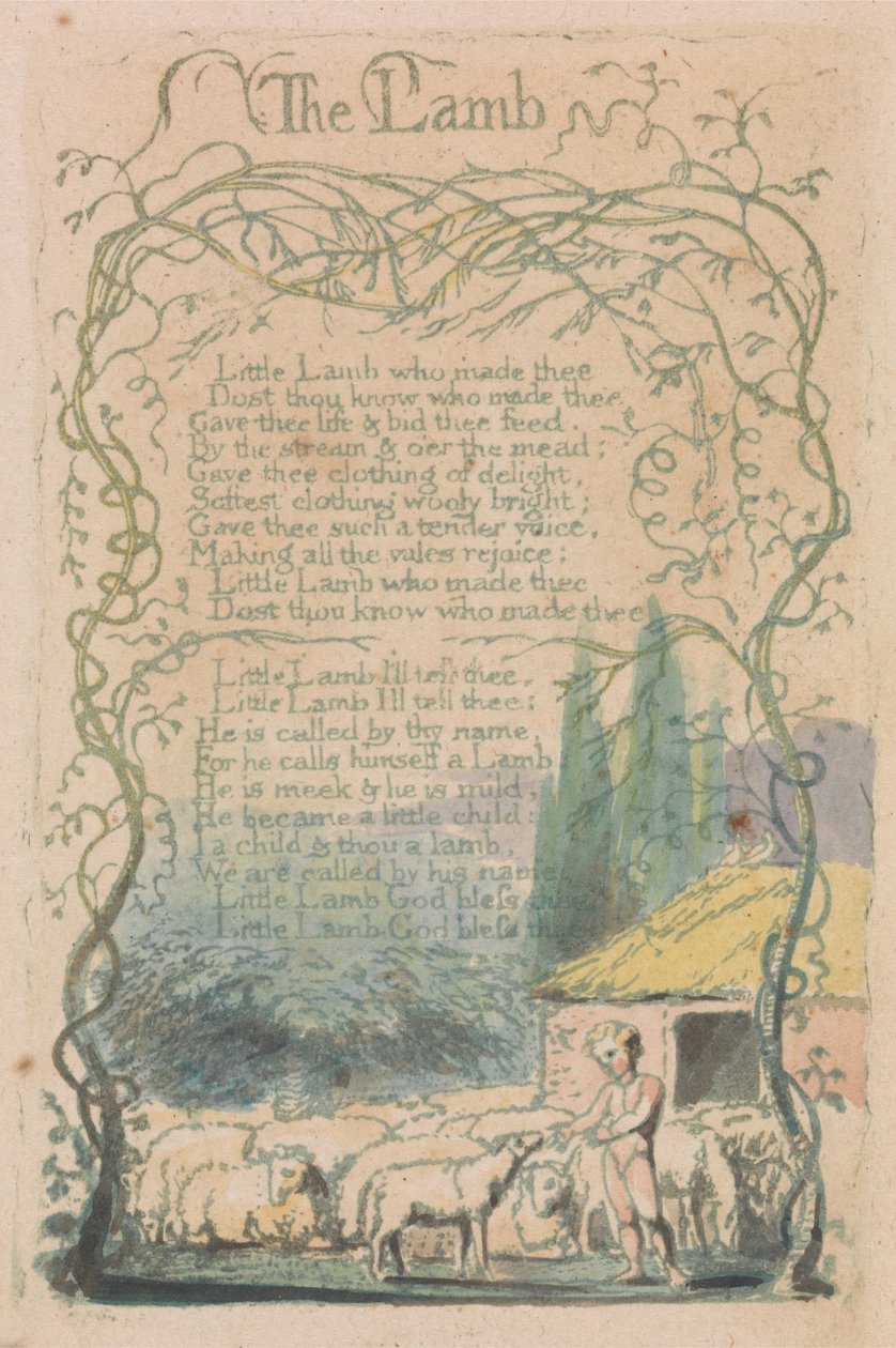 Viattomuuden ja kokemuksen lauluja, levy 18, tekijältä William Blake