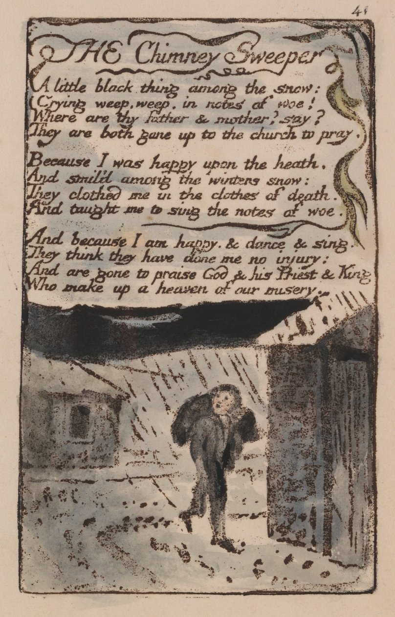Viattomuuden ja kokemuksen lauluja, levy 41, tekijältä William Blake