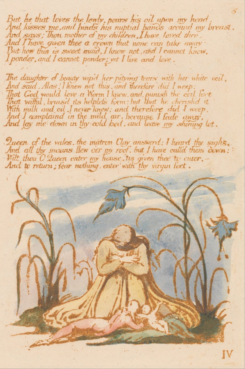 Thel -kirja, levy 7, tekijältä William Blake