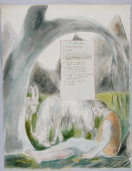 The Fatal Sisters, design 66 teoksesta The Poems of Thomas Gray, 1797-98 (wc kynällä ja musteella paperille) tekijältä William Blake