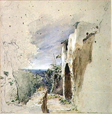 Rannikkonäkymä lähellä Sorrentoa, Napolinlahdella tekijältä William Collins
