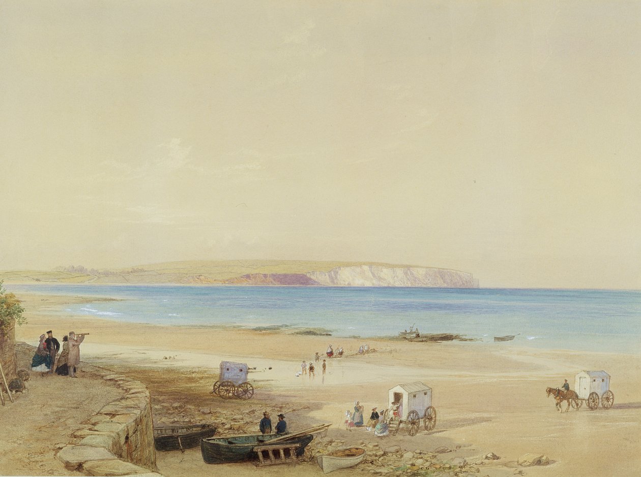 Culver Cliff, Isle of Wight (wc, kynä ja muste, vartaloväri ja kynä paperille) tekijältä William Dyce