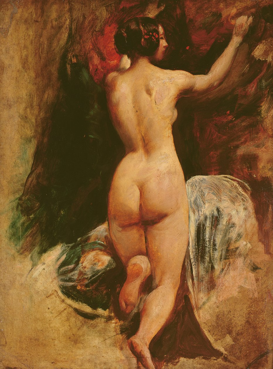 Naisen alaston takaa katsottuna, n. 1835-40 tekijältä William Etty