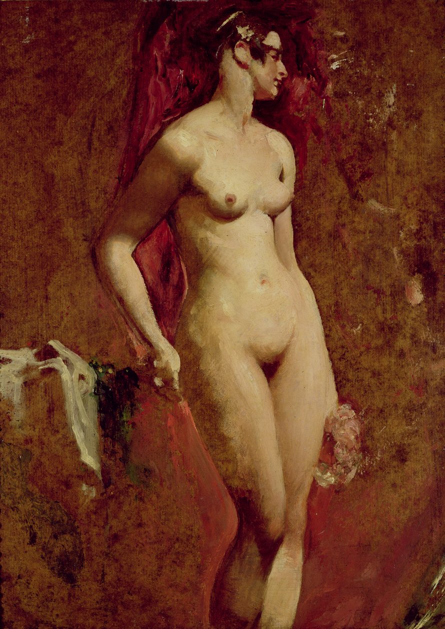 Alaston nainen seisomassa tekijältä William Etty